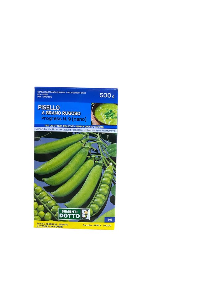 Pisello a Grano Rugoso Progress 9 Nano – Semi Produttivi e Precoci per Orto Da 500 Gr. - immagine 1