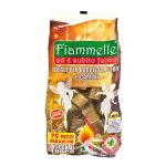Zollette Accendifuoco Ecologiche “Fiammelle” 75 pz | Accendifuoco Naturale per Caminetti, Stufe e Barbecue