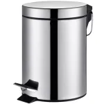 Pattumiera per bagno a pedale cromato 5 lt