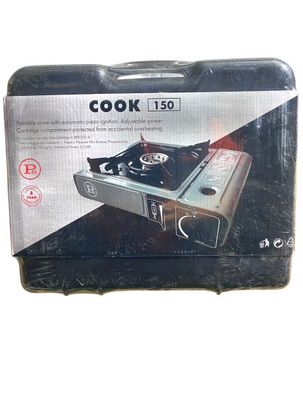 Fornello Portatile COOK 150 con Accensione Piezoelettrica – Con Valigetta | Ideale per Campeggio, Picnic e Outdoor