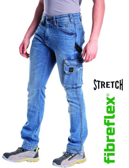 RICA LEWIS JOB – Pantaloni da Lavoro in Jeans Resistenti con Tasconi Multifunzione