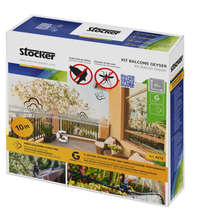 Stocker Kit Geyser 10 m – Distribuzione Antizanzare con 3 Ugelli, 3 Raccordi a T e 1 Tappo - immagine 1