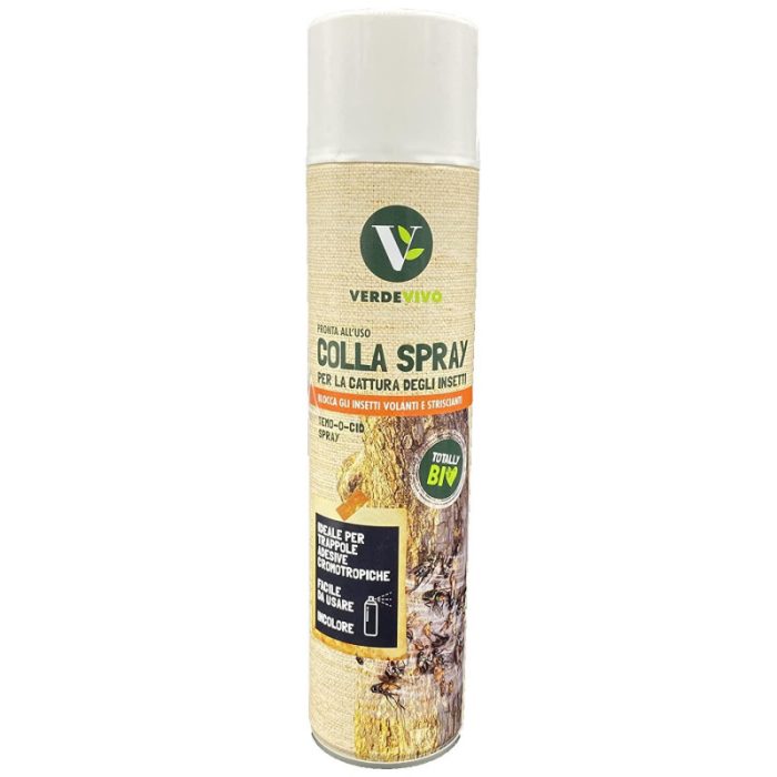VERDE VIVO Colla Spray Bio 600 ml – Trappola Ecologica per Insetti Volanti - immagine 1