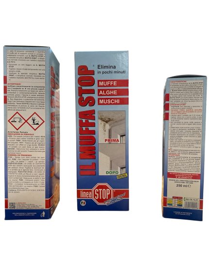 Muffa Stop Cloro Attivo 1L – Detergente Antimuffa Potente per Pareti, Bagni e Esterni