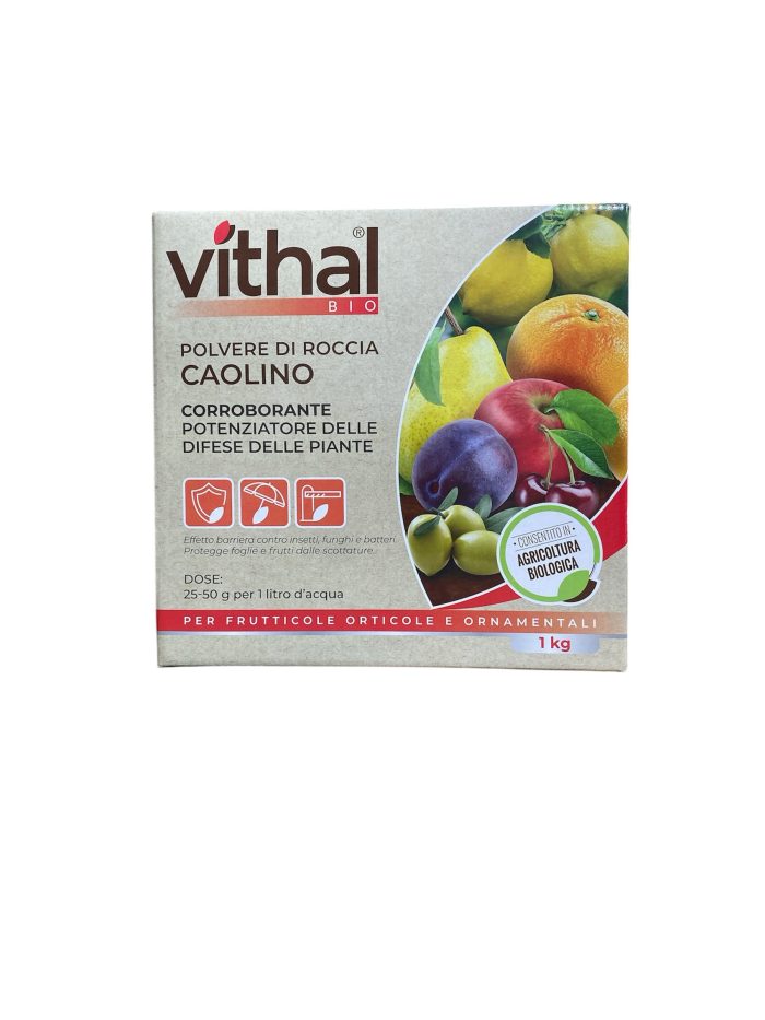 Caolino Bio Vithal 1 Kg – Potenziatore Naturale Difese Piante | Consentito in Agricoltura Biologica - immagine 1
