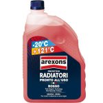 Arexons Protettivo Radiatori Rosso -20°C +121°C 2Lt – Antigelo e Anticorrosivo per Auto Diesel e Benzina