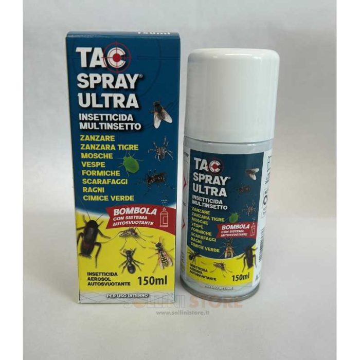 TAC SPRAY Insetticida Autosvuotante 150ml Adama – Colpo Letale Contro Insetti in Ambienti Chiusi - immagine 1