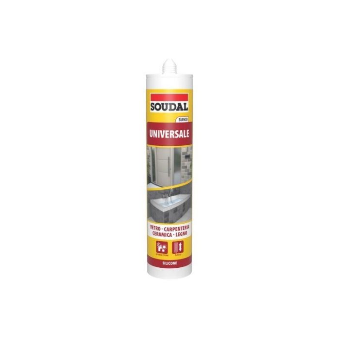 Silicone Acetico Soudal Universale Trasparente 280 ml – Sigillante Resistente per Casa e Fai da Te - immagine 1