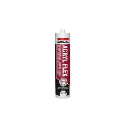 Acryl Flex Silicone Monocomponente Acrilico Bianco 300ml – Sigillante Plastoelastico Verniciabile, Resistente all’Acqua e ad Alta Adesione