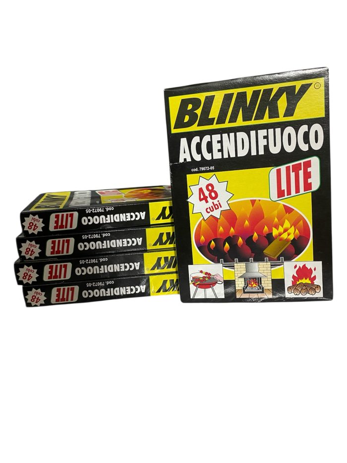 Accendifuoco Blinky-Lite 48 Cubetti | Confezione 5 Pezzi – Accensione Rapida per Camino, Stufa e Barbecue - immagine 1