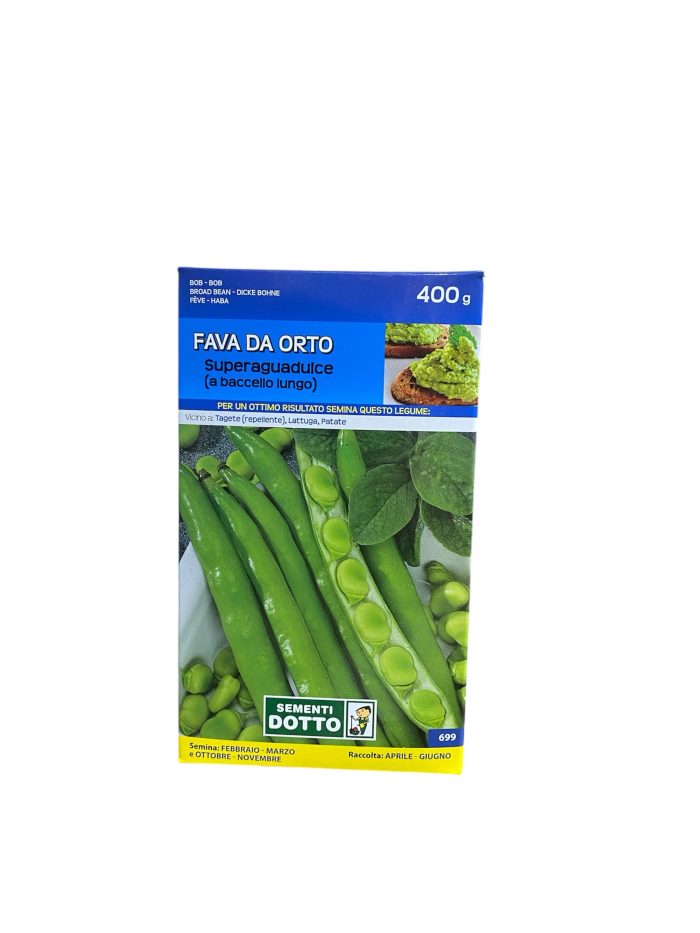 Fava da Orto Superaguadulce  – Semi di Alta Resa | Baccelli Lunghi , Varietà Medio-Tardiva - immagine 1