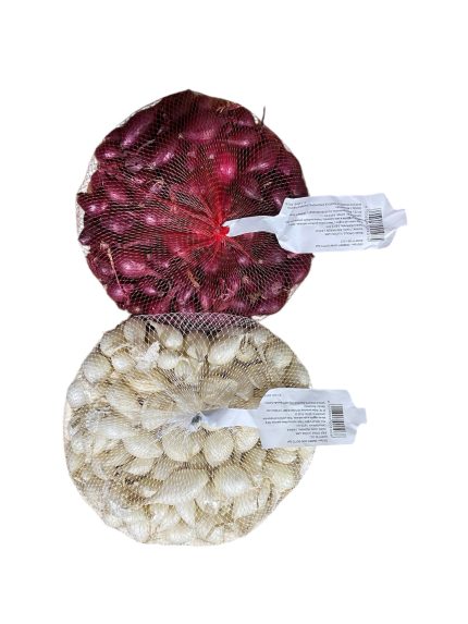 Cipolla Bianca e Rossa – Bulbi Tondi, Croccanti e di Alta Qualità per Orto e Cucina Cal. 14/21 Gr. 500