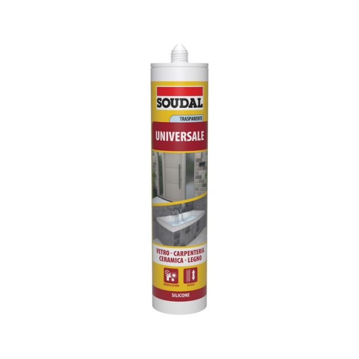 Silicone Acetico Universale Bianco 280 ml Soudal – Sigillante Elastico e Resistente - immagine 1