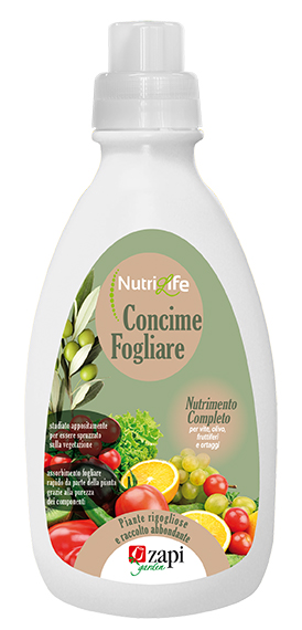 Concime Fogliare Zapi Garden NPK 13-3,5-5 + Microelementi | Nutrimento Liquido Completo per Piante e Colture | 1 L