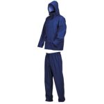Completo Impermeabile Blu Mod. LLUVIA – Antipioggia in Poliuretano PVC Poliestere 180 g/m²