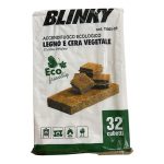 Accendifuoco Ecologico Blinky 32 Pezzi – Segatura di Conifera e Paraffina, Atossico e Inodore per Stufe e Caminetti