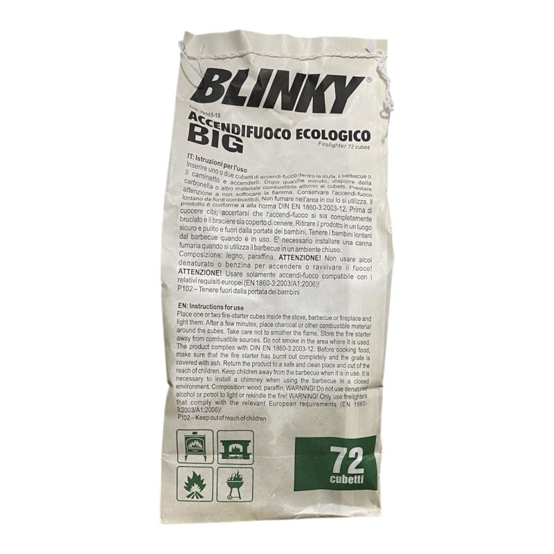 ACCENDIFUOCO NATURALE PER BARBECUE cf. 24 pz