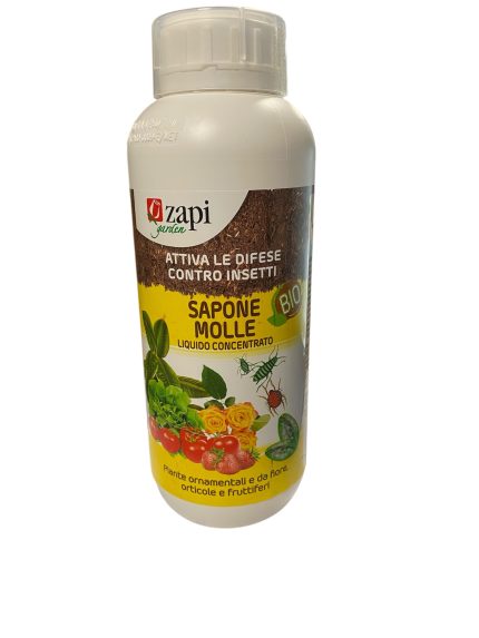 Zapi Sapone Molle BIO Concentrato 1 Lt – Corroborante Naturale e Pulitore Fogliare