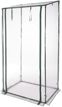 Serra da Terrazzo VIGOR 95x70x190 cm Senza Ripiani – Struttura in Acciaio Verniciato con Telo in PVC Trasparente | Ideale per Orto e Piante da Balcone