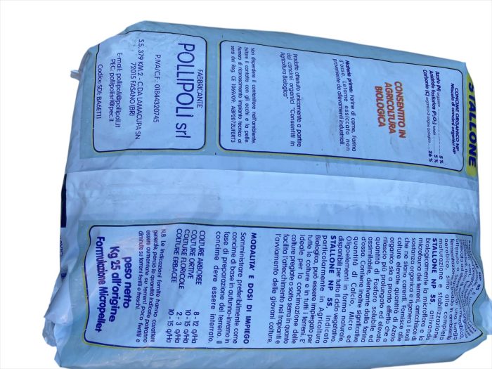 STALLONE NP 5.5 Da 25 Kg. Concime Organico Biologico – Azoto e Fosforo naturali per terreni fertili e colture vigorose - immagine 2