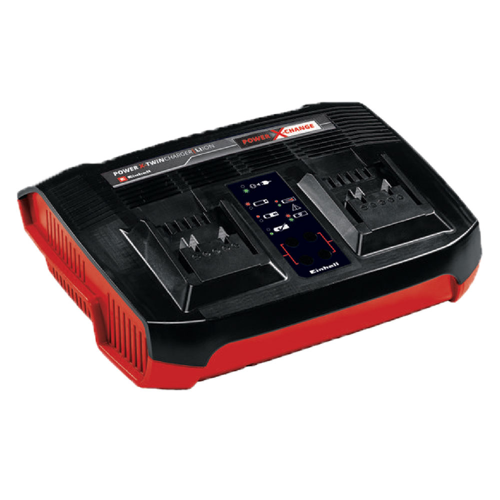 Caricabatteria Doppio Power-X TwinCharger 3A 18V – Einhell, Ricarica 2 Batterie in Simultanea