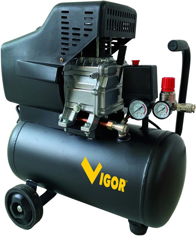 5635012 COMPRESSORI VIGOR VCA-24L – 24 L | Motore 2 HP a Induzione Silenzioso e Affidabile - immagine 1