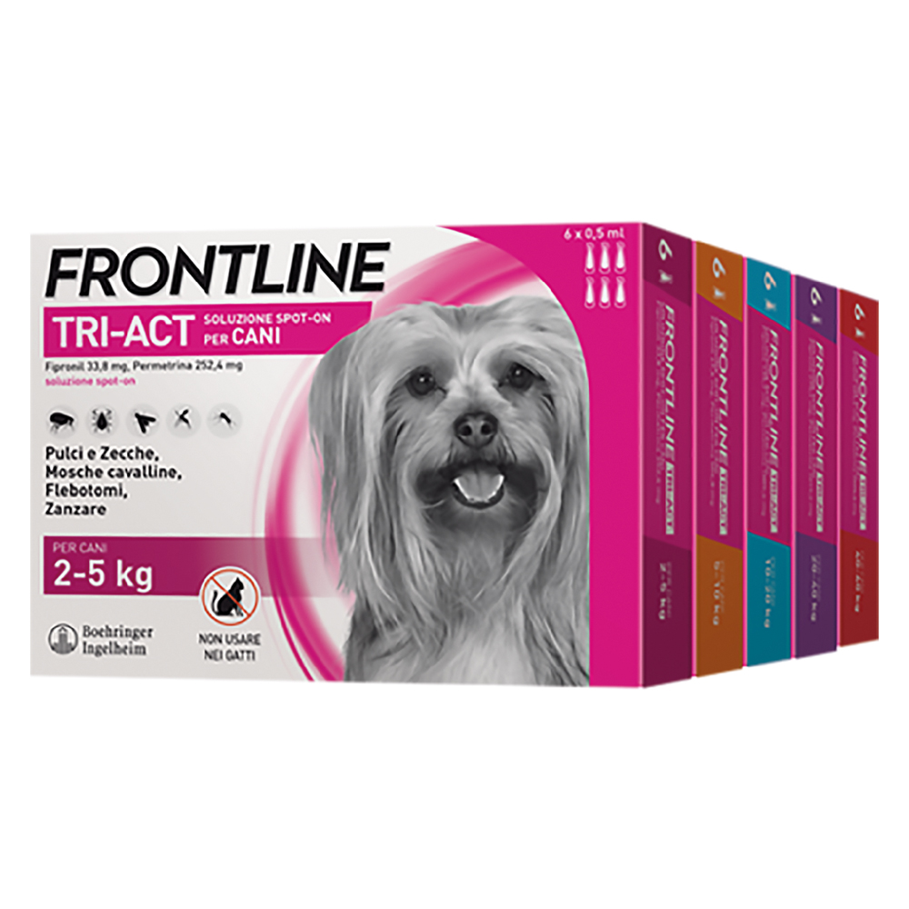FRONTLINE TRI-ACT Antiparassitario Spot-On per Cani – Protezione Completa contro Pulci, Zecche e Insetti Volanti