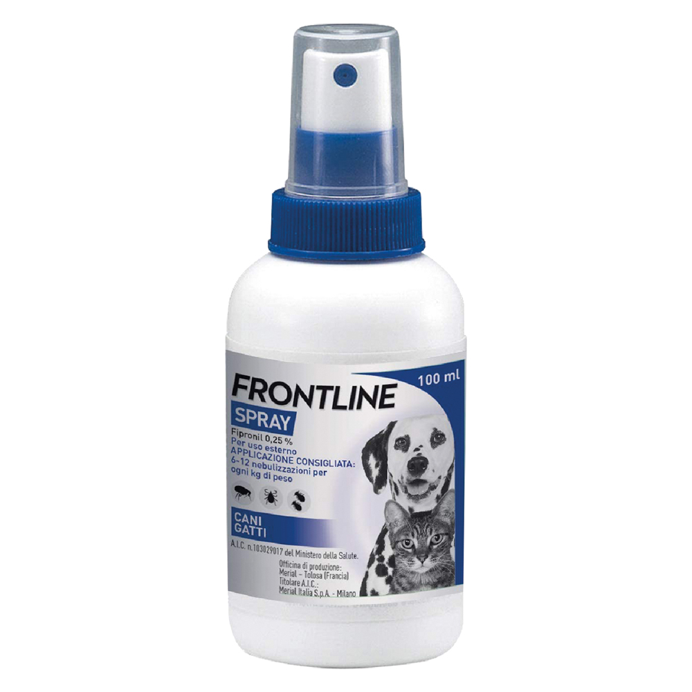 FRONTLINE Spray Antiparassitario Cani e Gatti – Azione Rapida contro Pulci, Zecche e Pidocchi