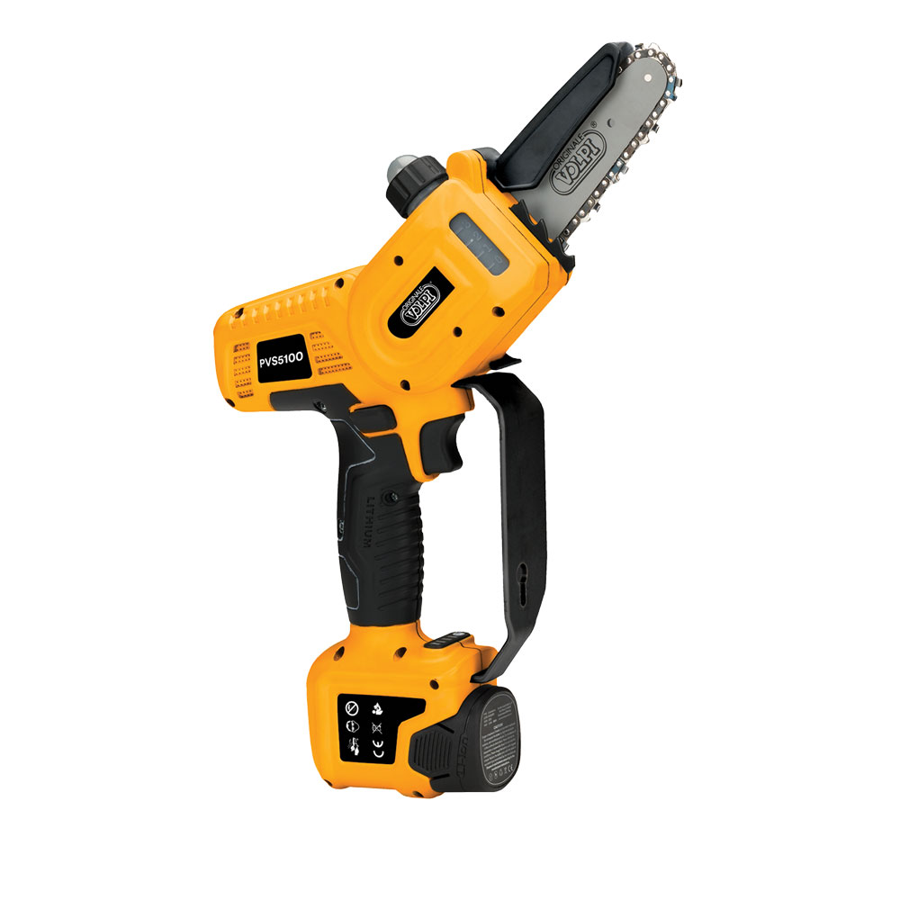 Potatore a Batteria PVS 5100 – 14,4V 2,5Ah, Taglio 80 mm, Barra 9 cm, Kit 2 Batterie