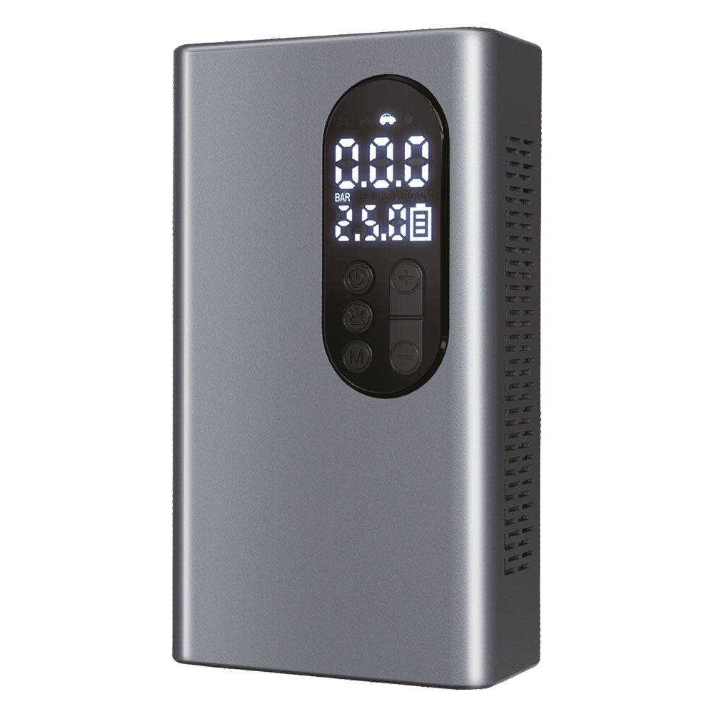 MINI COMPRESSORE PORTATILE PER AUTOMOBILE 0,2–10 BAR CON POWERBANK E TORCIA