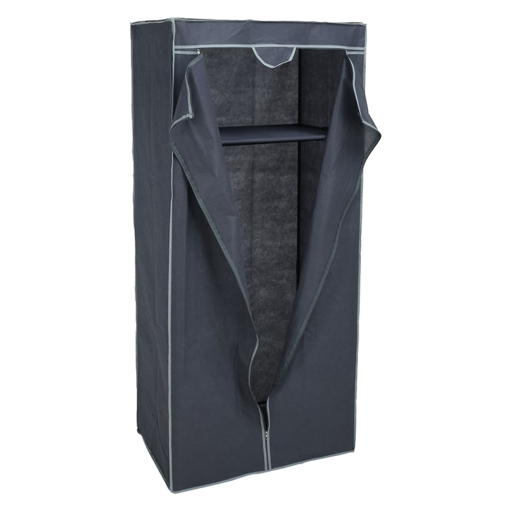 Guardaroba Pieghevole in Tessuto con Struttura in Acciaio – Armadio Portatile con Cerniera