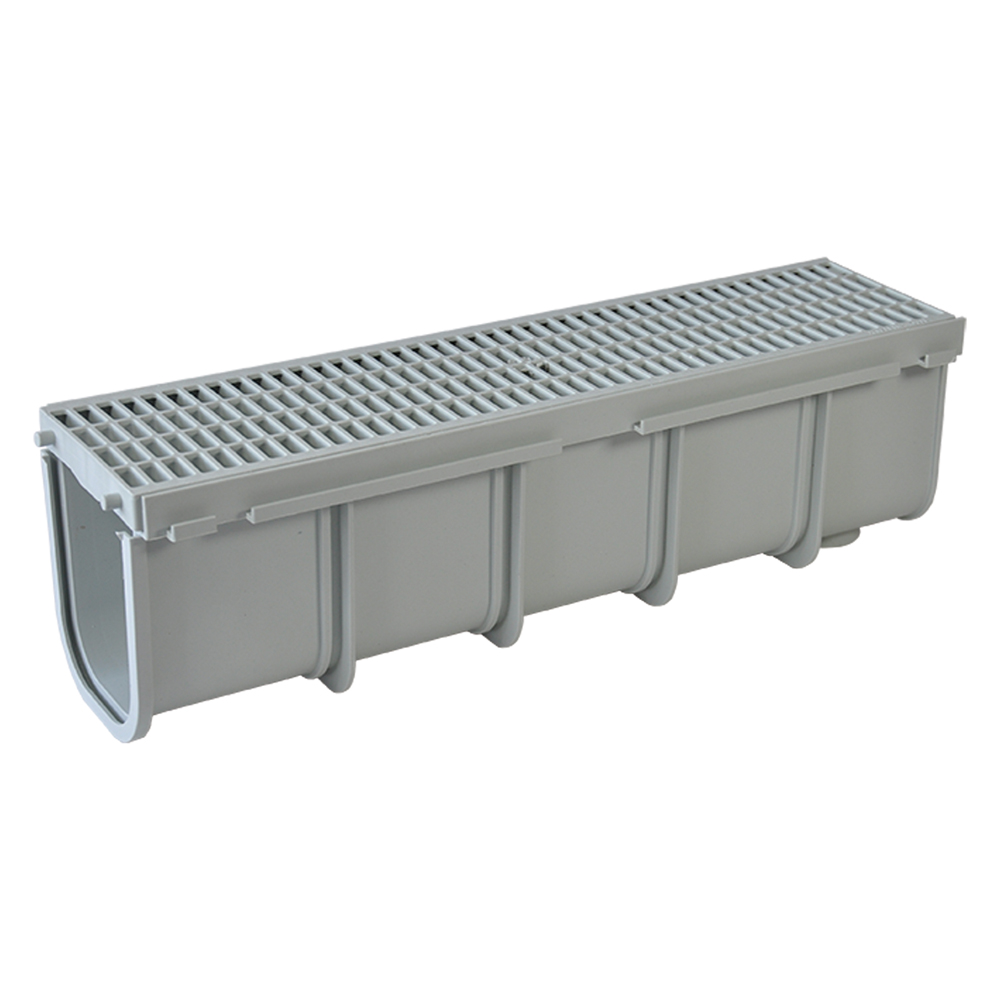 CANALETTA MODULARE PEDONABILE CON GRIGLIA IN POLIPROPILENE 13×50×H14 CM