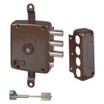 Serratura da Applicare Triplice per Porte in Legno Art. 571 – Doppia Mappa con 4 Mandate