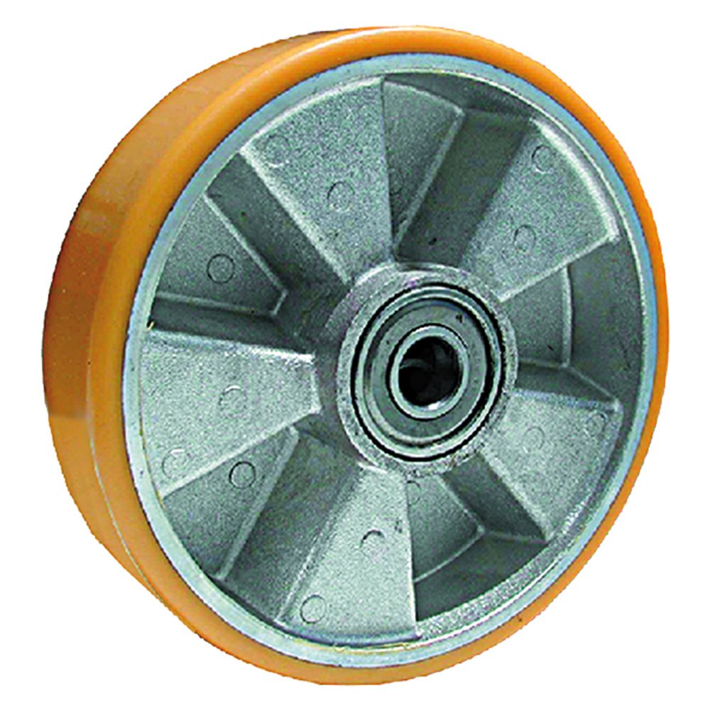 FE0957 RUOTA PER TRANSPALLET – Poliuretano Avolan, Supporto in Alluminio, Cuscinetti a Sfera - immagine 1