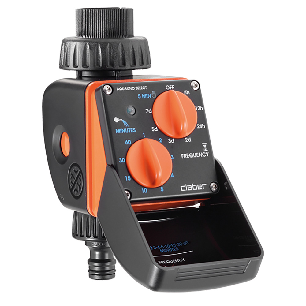 Centralina per Irrigazione da Rubinetto “AQUAUNO SELECT” Art. 8423 – 63 Programmi, Facile Programmazione