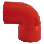 CURVA 87° IN PVC – Raccordo arancio per tubazioni di scarico e fognatura