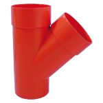 DERIVAZIONE 45° IN PVC Arancio – Raccordo per Scarichi e Fognature | Natura Project