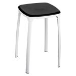 SGABELLO DA BAGNO IN PLASTICA CON STRUTTURA IN METALLO 29×29×46 CM