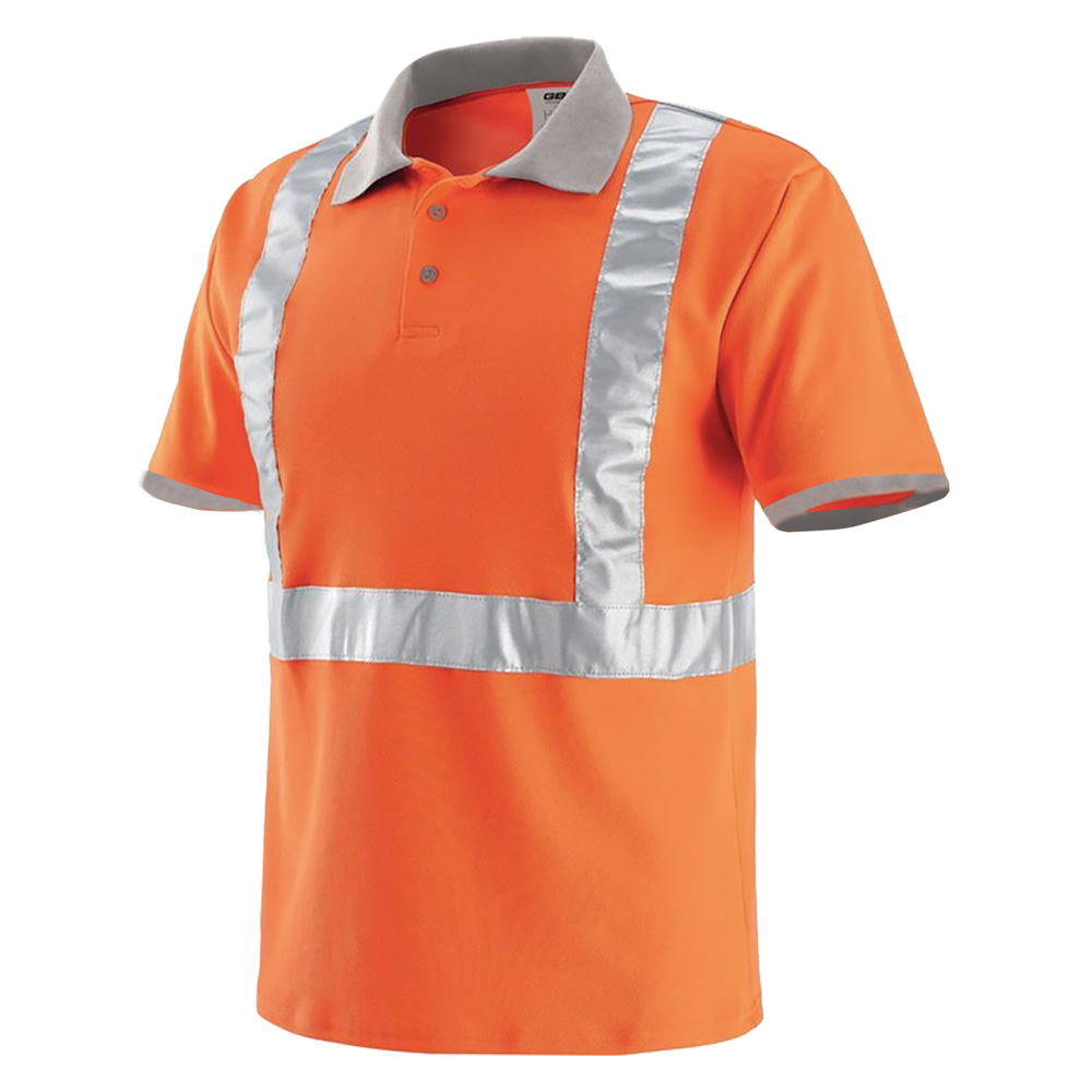SA0210 POLO ALTA VISIBILITÀ – Manica Corta, Piquet 100% Poliestere, Bande 3M - immagine 1