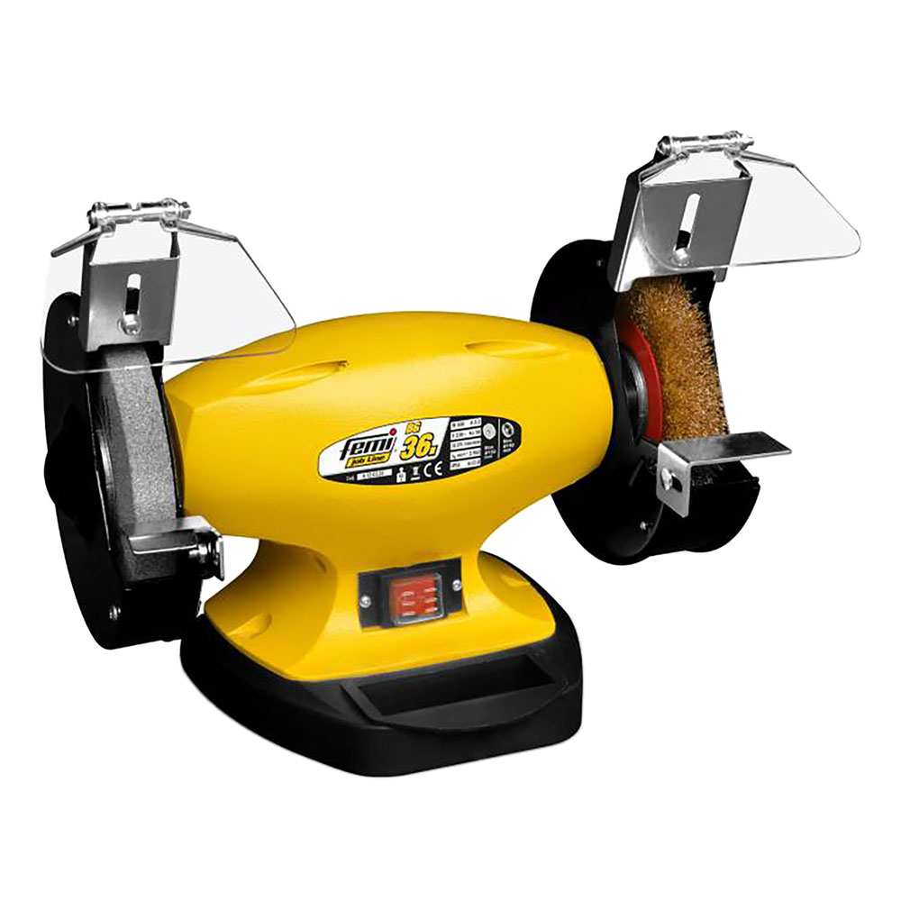 Smerigliatrice da Banco BG36N 450 W – Mola + Spazzola Ø 150 mm con Motore a Induzione