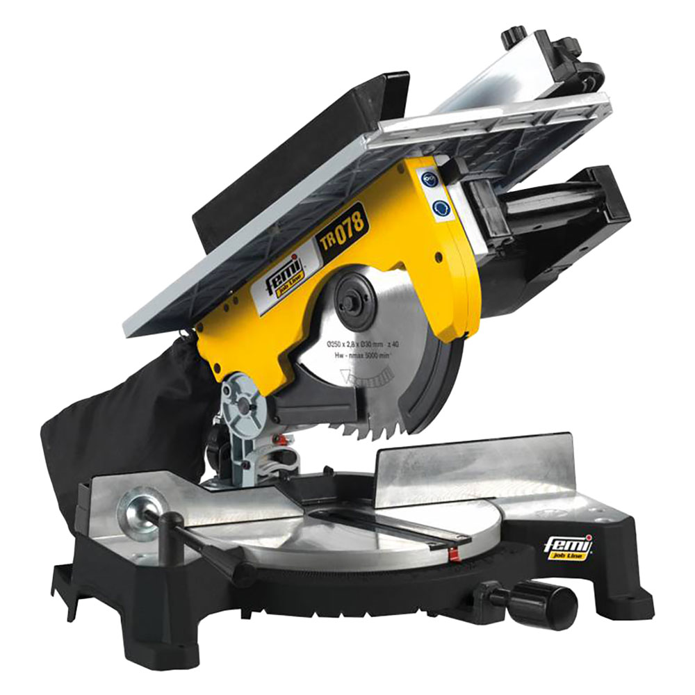 Troncatrice TR-078 1800 W – Lama Ø 250 mm per Legno con Taglio Inclinato e Composto