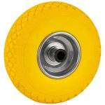 RUOTA POLIURETANICA PER CARRELLI a 2 Mozzi – Disco in Metallo, Foro Ø 21 mm