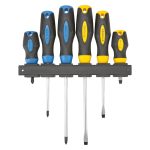 Serie Cacciaviti in Acciaio Cromo-Vanadio – 6 Pezzi (3 a Taglio + 3 a Croce)