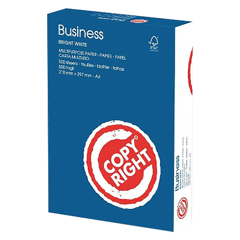 Carta Ufficio Copy Right Business A4 75 g/m² – 5 Risme per Stampe Professionali