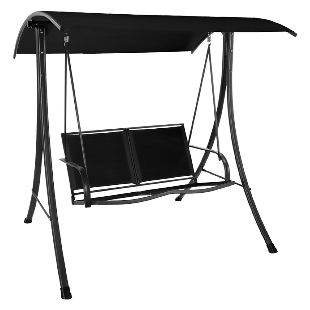 Dondolo 2 Posti AMALFI Grigio con Tendalino 150x120xH160 cm