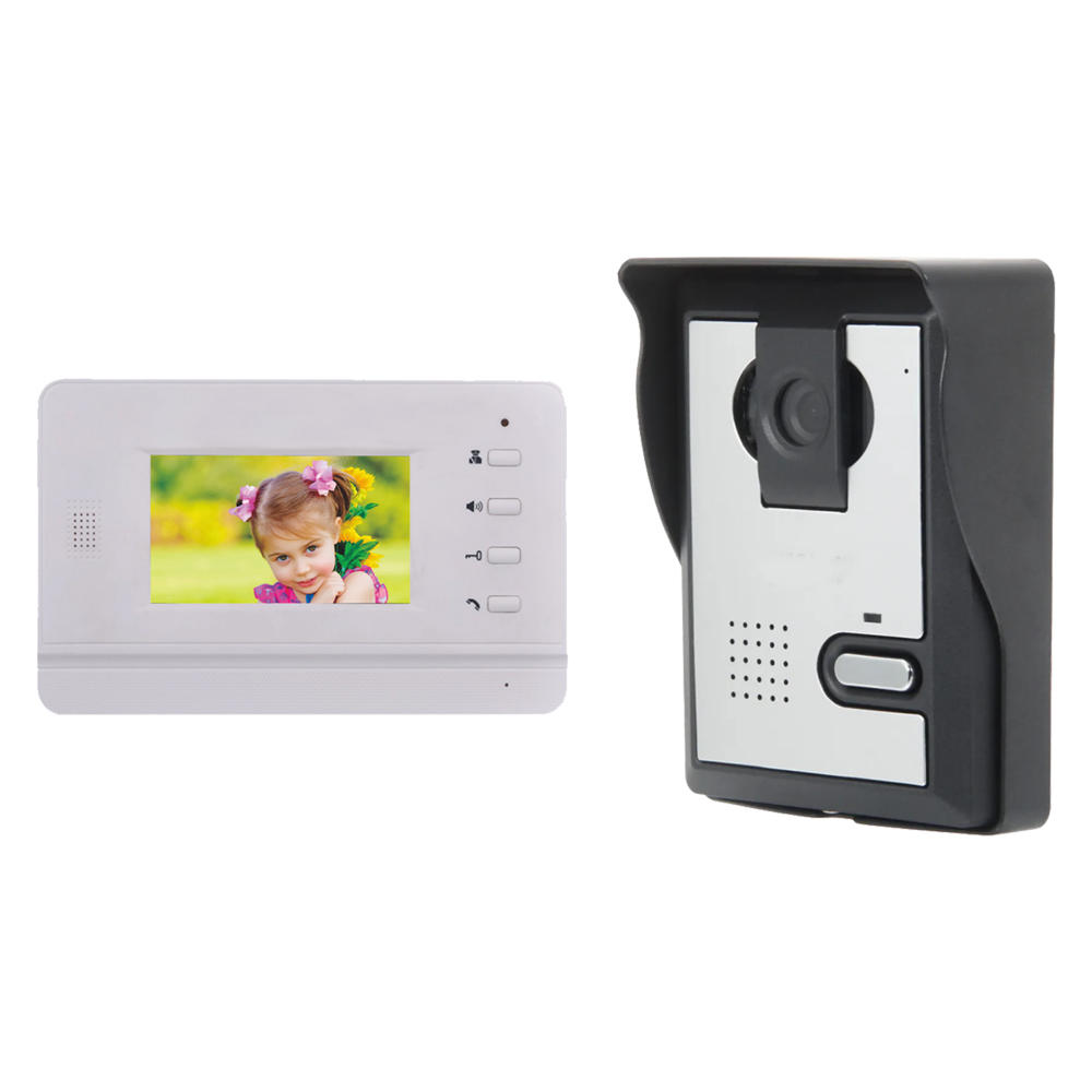 VIDEOCITOFONO MONOFAMILIARE IN KIT – Monitor 4,3” – Sistema a 2 fili