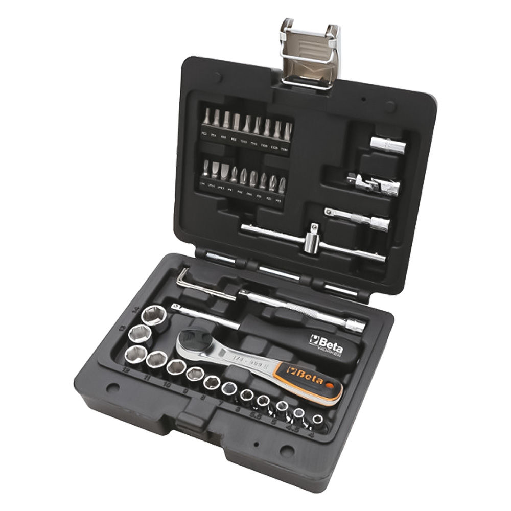Set Chiavi a Bussola Art. 903E/C42 – 42 Pezzi 1/4" in Acciaio con Cricchetto