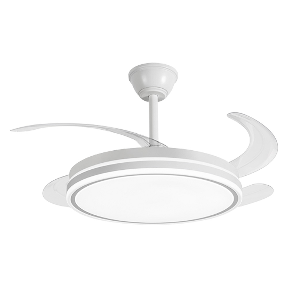 Plafoniera LED con Ventilatore Aeralis 80 W – Pale Retrattili e Telecomando