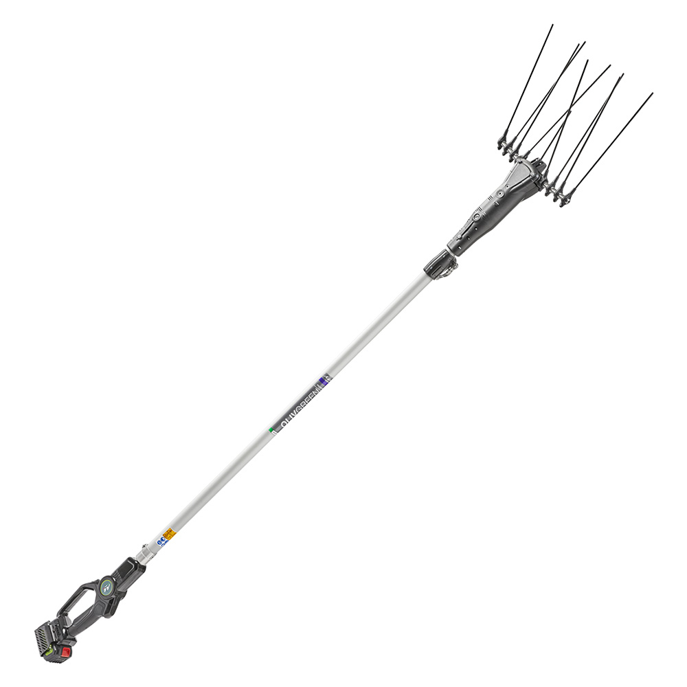 Abbacchiatore elettrico OLIVGREEN S5 21 V – Asta telescopica e 2 batterie 5,2 Ah
